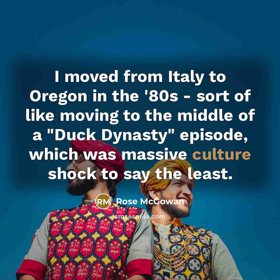 “I moved from Italy to Oregon in the '80s -…” quote by Rose McGowan