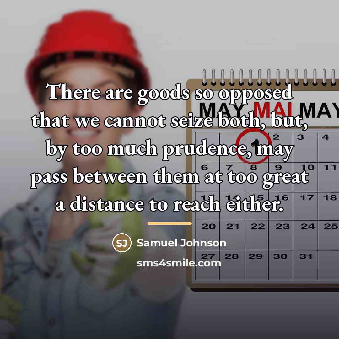 “There are goods so opposed that we cannot seize both,…” quote by Samuel Johnson
