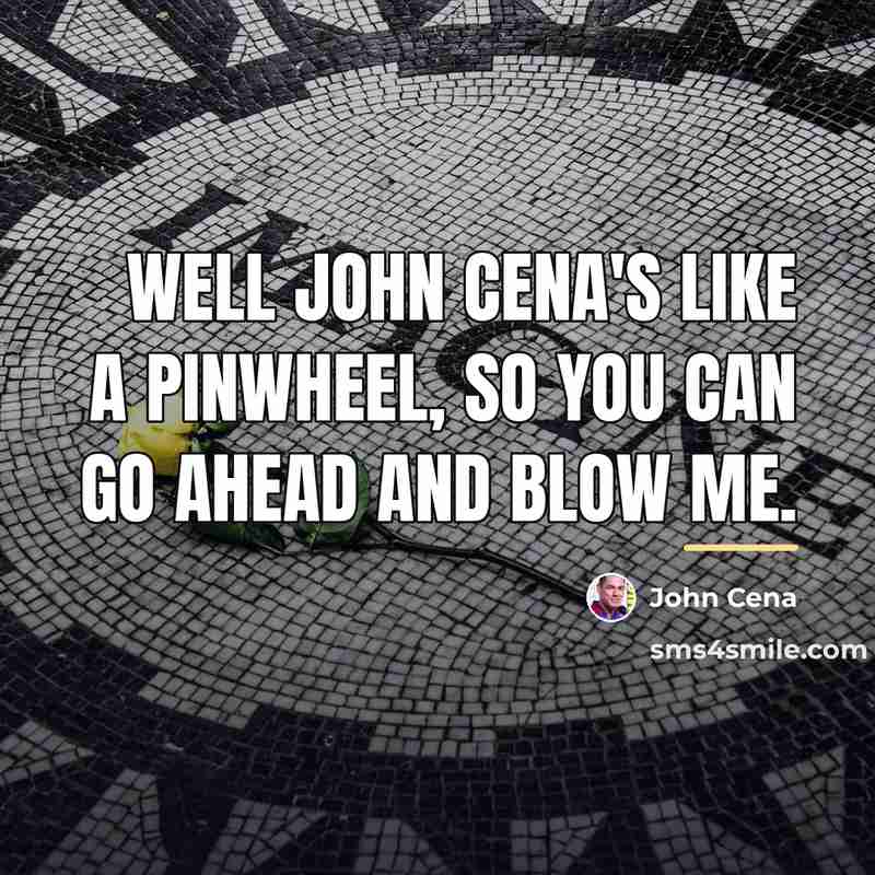 “Well John Cena's like a pinwheel, so you can go…” quote by John Cena