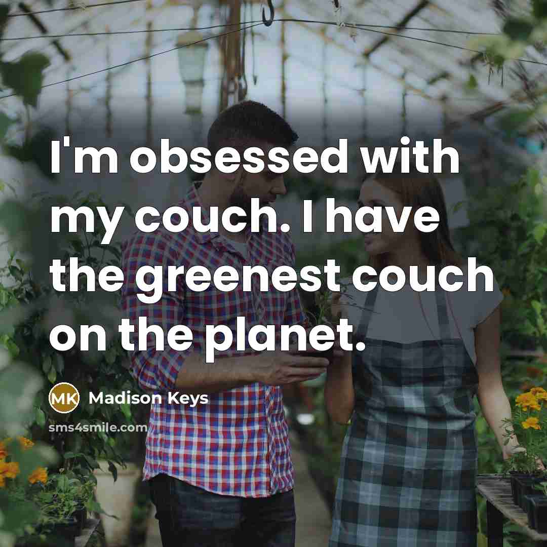 “I'm obsessed with my couch. I have the greenest couch…” quote by Madison Keys