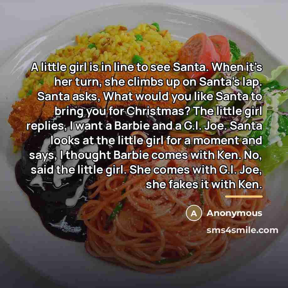 “A little girl is in line to see Santa. When…” quote by Anonymous