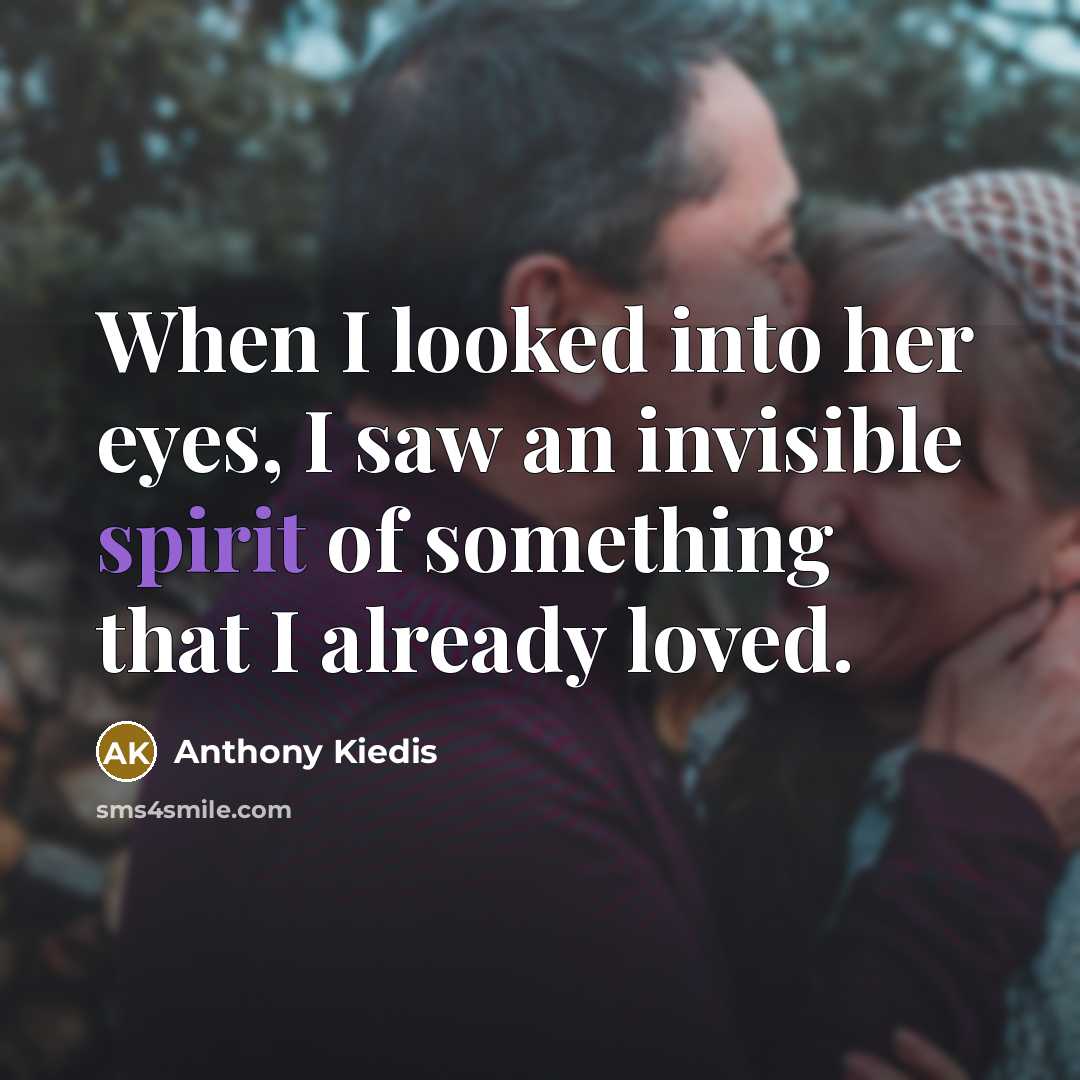 “When I looked into her eyes, I saw an invisible…” quote by Anthony Kiedis