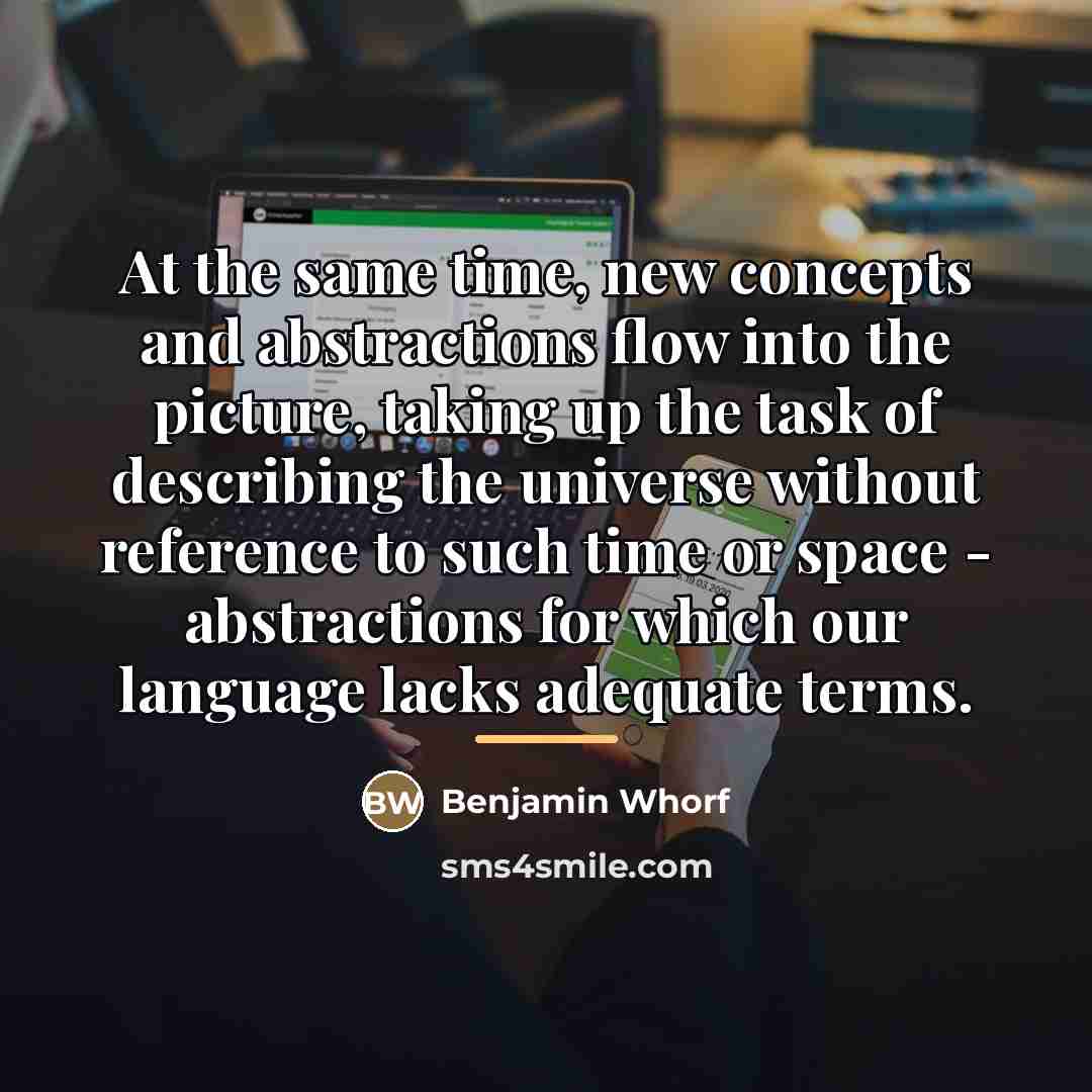 “At the same time, new concepts and abstractions flow into…” quote by Anonymous