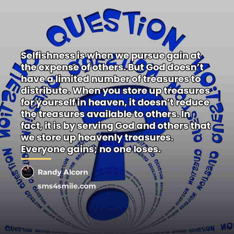 “Selfishness is when we pursue gain at the expense of…” quote by Randy Alcorn