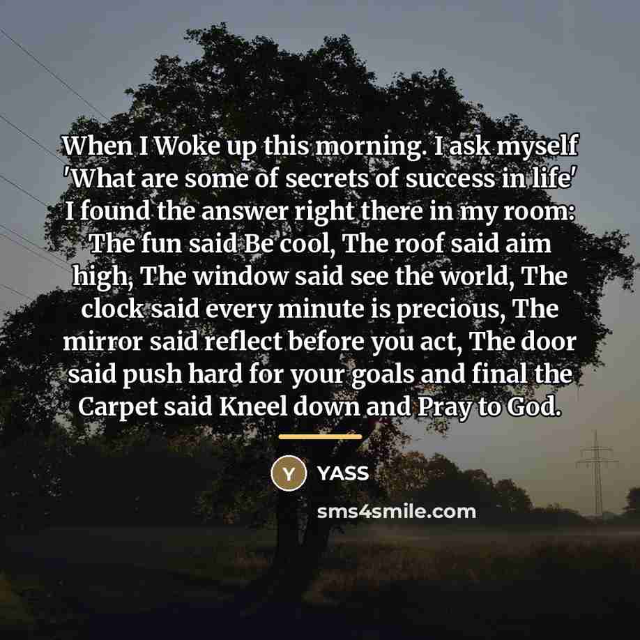 “When I Woke up this morning. I ask myself 'What…” quote by YASS