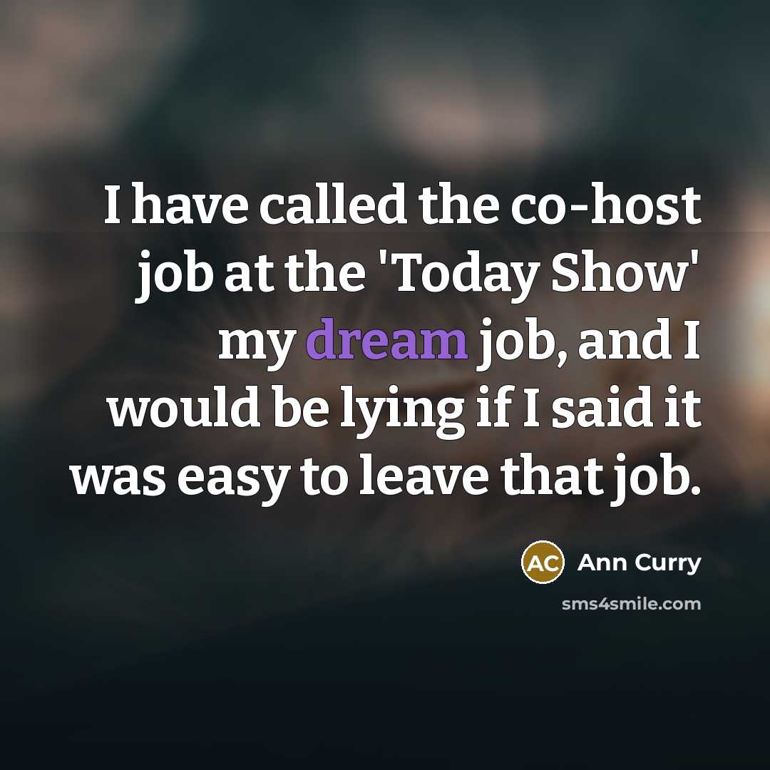 “I have called the co-host job at the 'Today Show'…” quote by Ann Curry