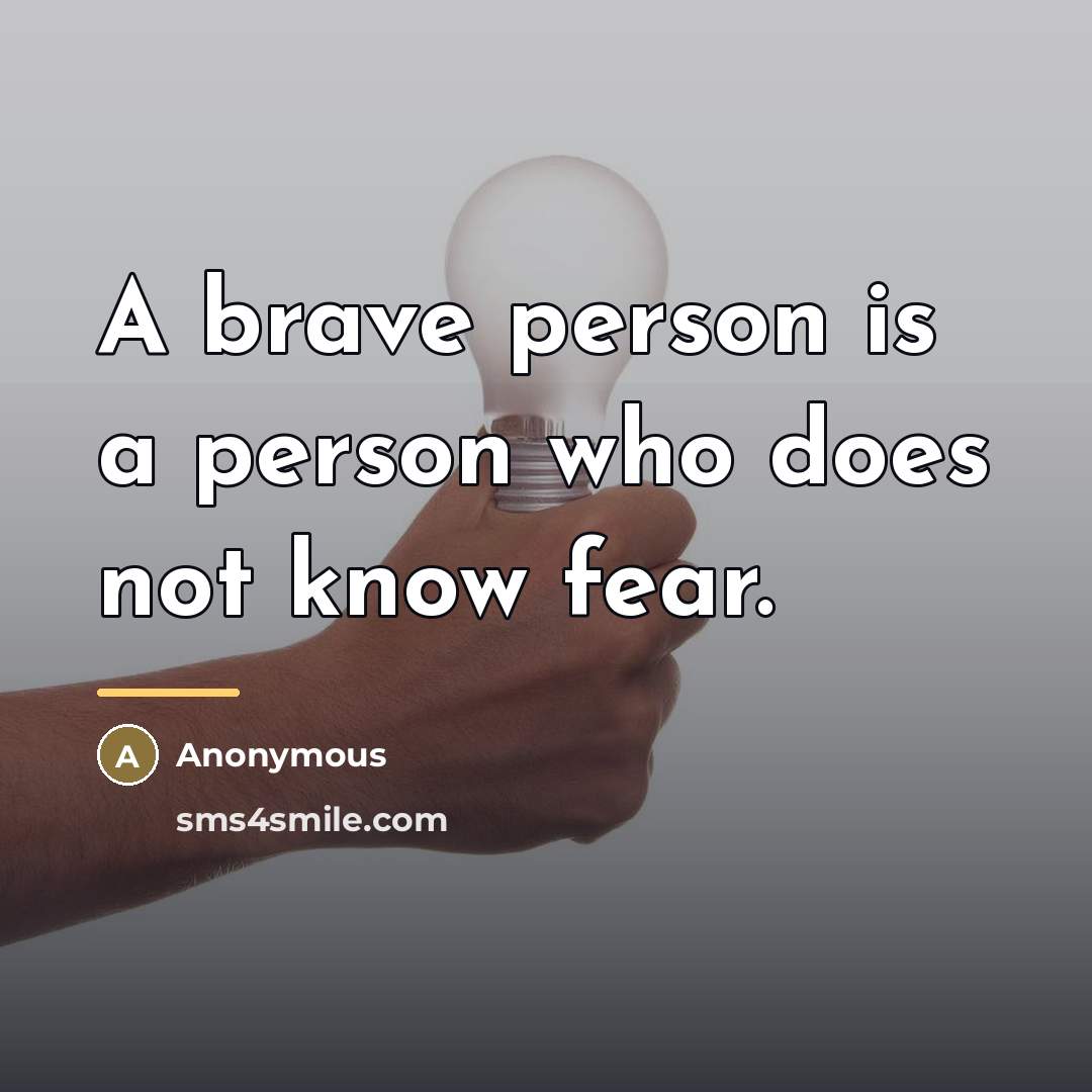 “A brave person is a person who does not know…” quote by Anonymous