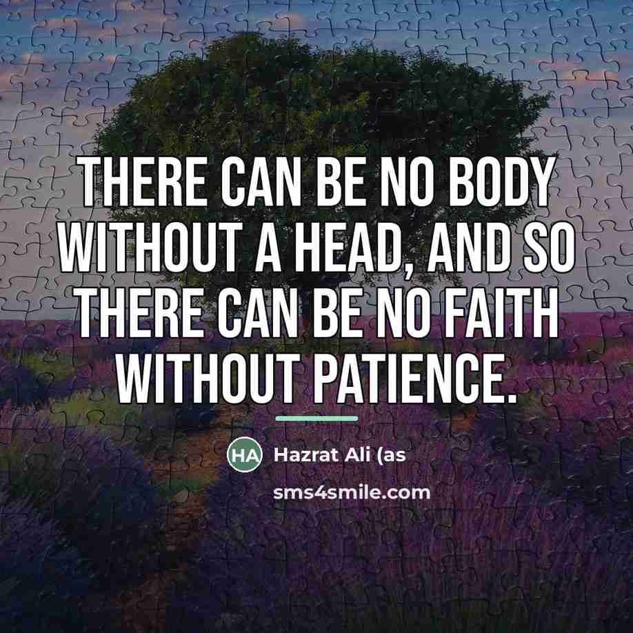 “There can be no body without a head, and so…” quote by Hazrat Ali (as