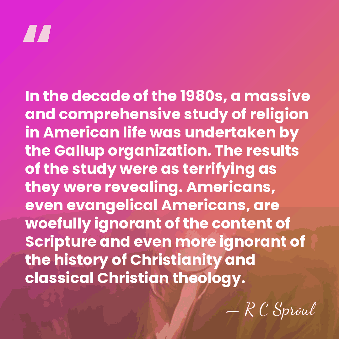 In the decade of the 1980s, a massive and comprehensive study of&hellip; - R C Sproul