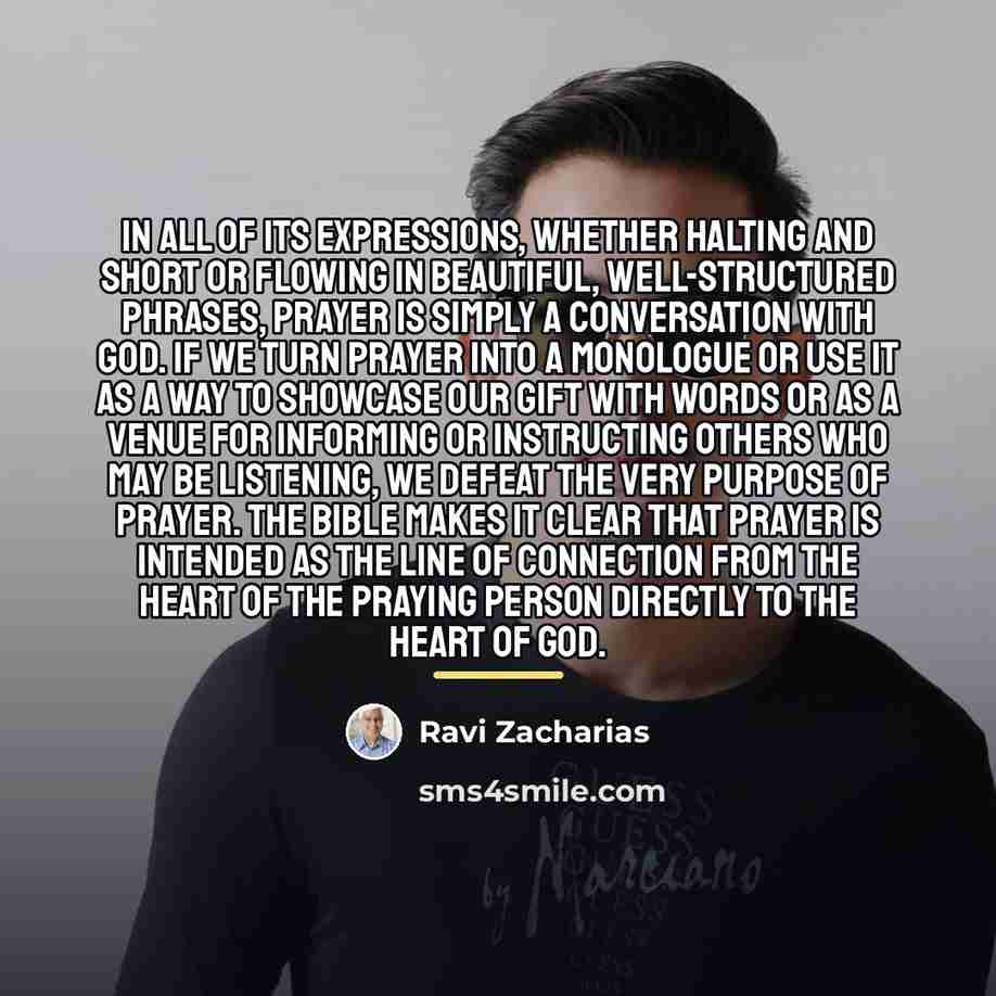 “In all of its expressions, whether halting and short or…” quote by Ravi Zacharias