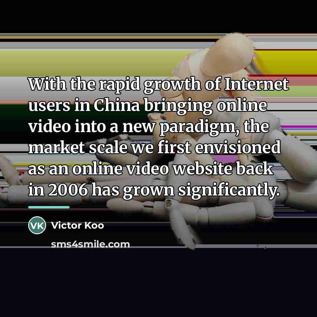 “With the rapid growth of Internet users in China bringing…” quote by Victor Koo