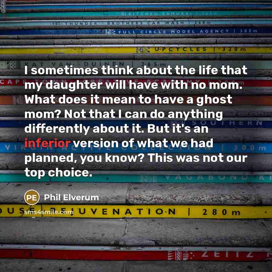 “I sometimes think about the life that my daughter will…” quote by Phil Elverum