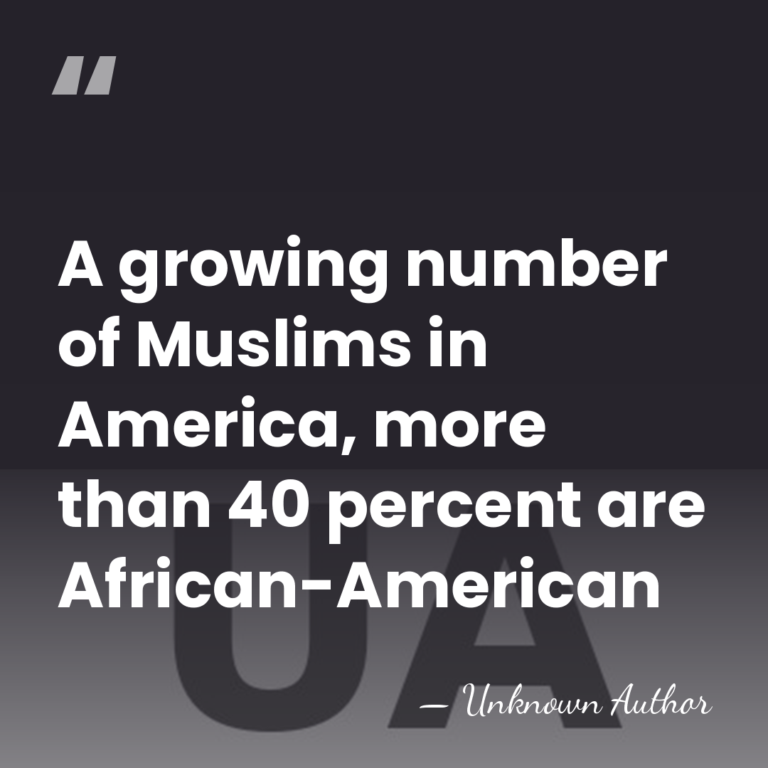 A growing number of Muslims in America, more than 40 percent are&hellip; - Charles Bierbauer
