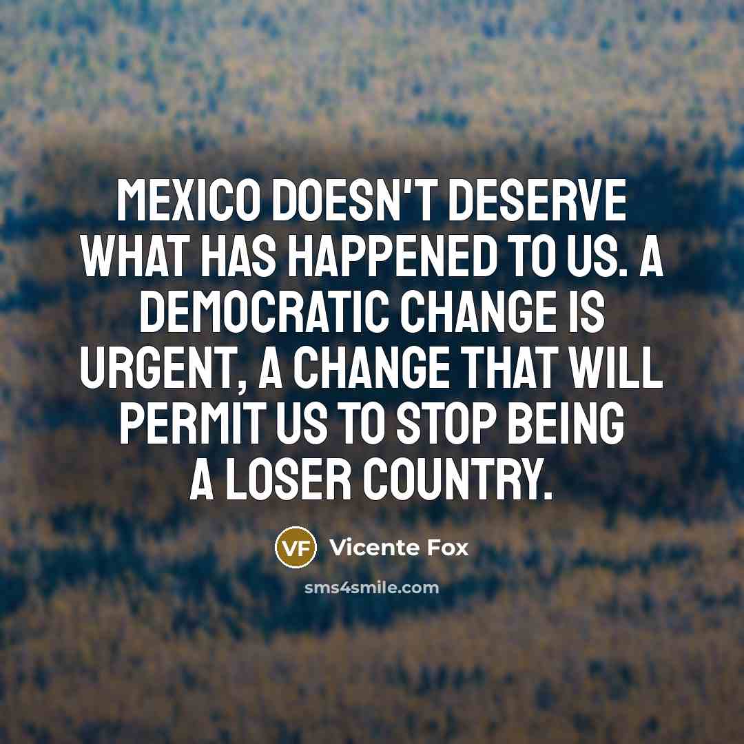 “Mexico doesn't deserve what has happened to us. A democratic…” quote by Vicente Fox