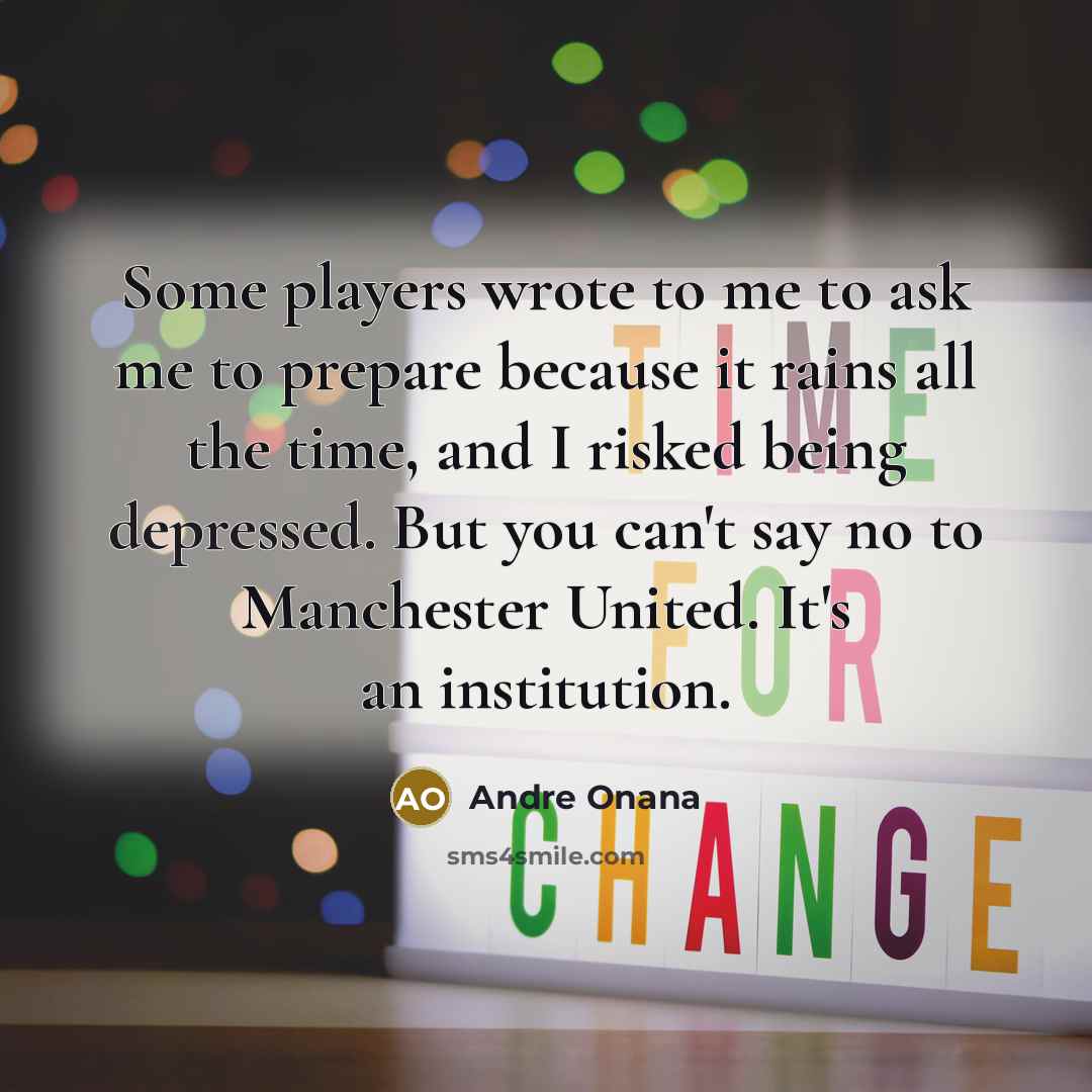 “Some players wrote to me to ask me to prepare…” quote by Andre Onana