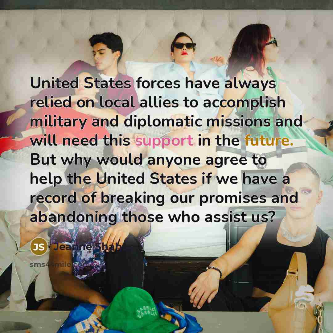 “United States forces have always relied on local allies to…” quote by Jeanne Shaheen