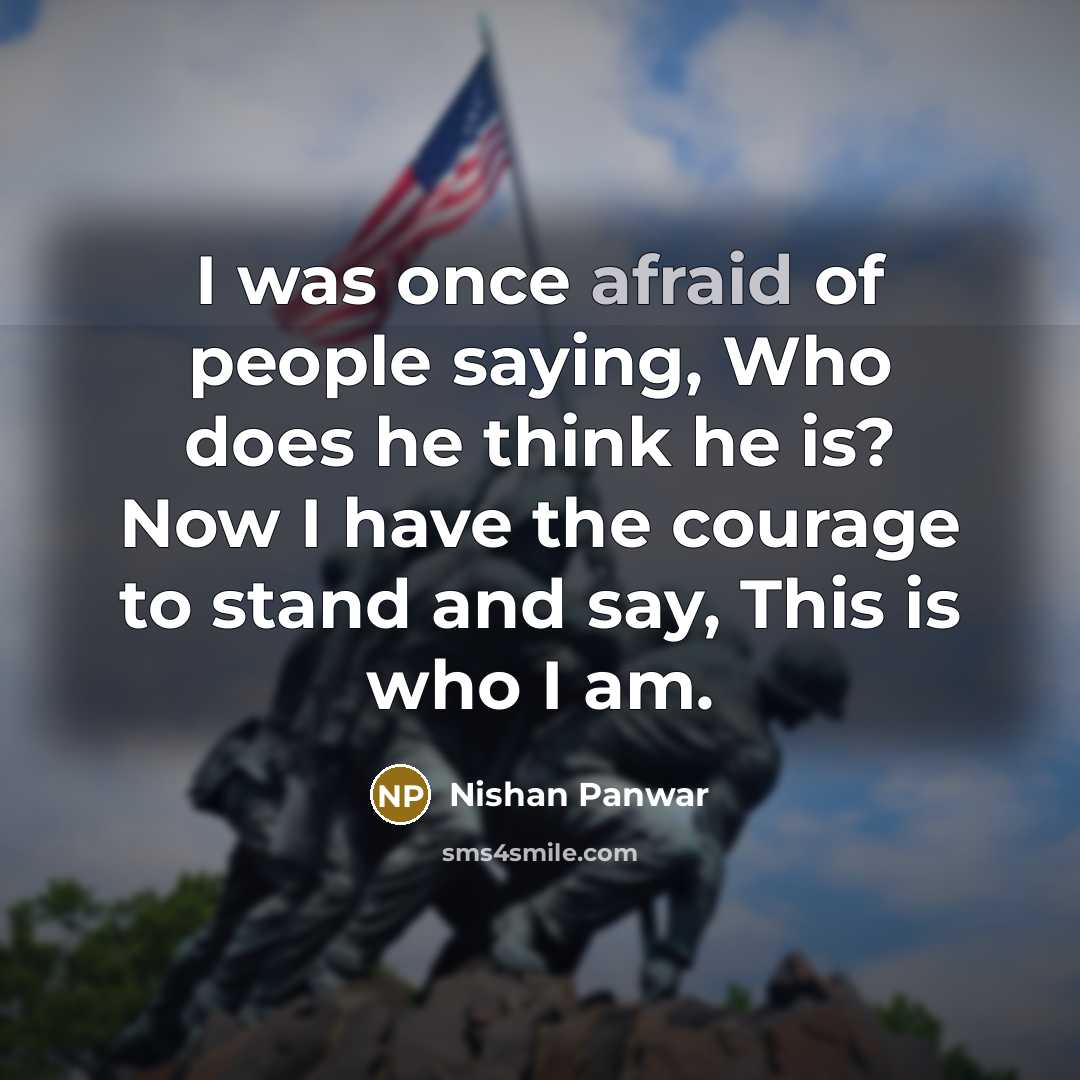 “I was once afraid of people saying, Who does he…” quote by Nishan Panwar