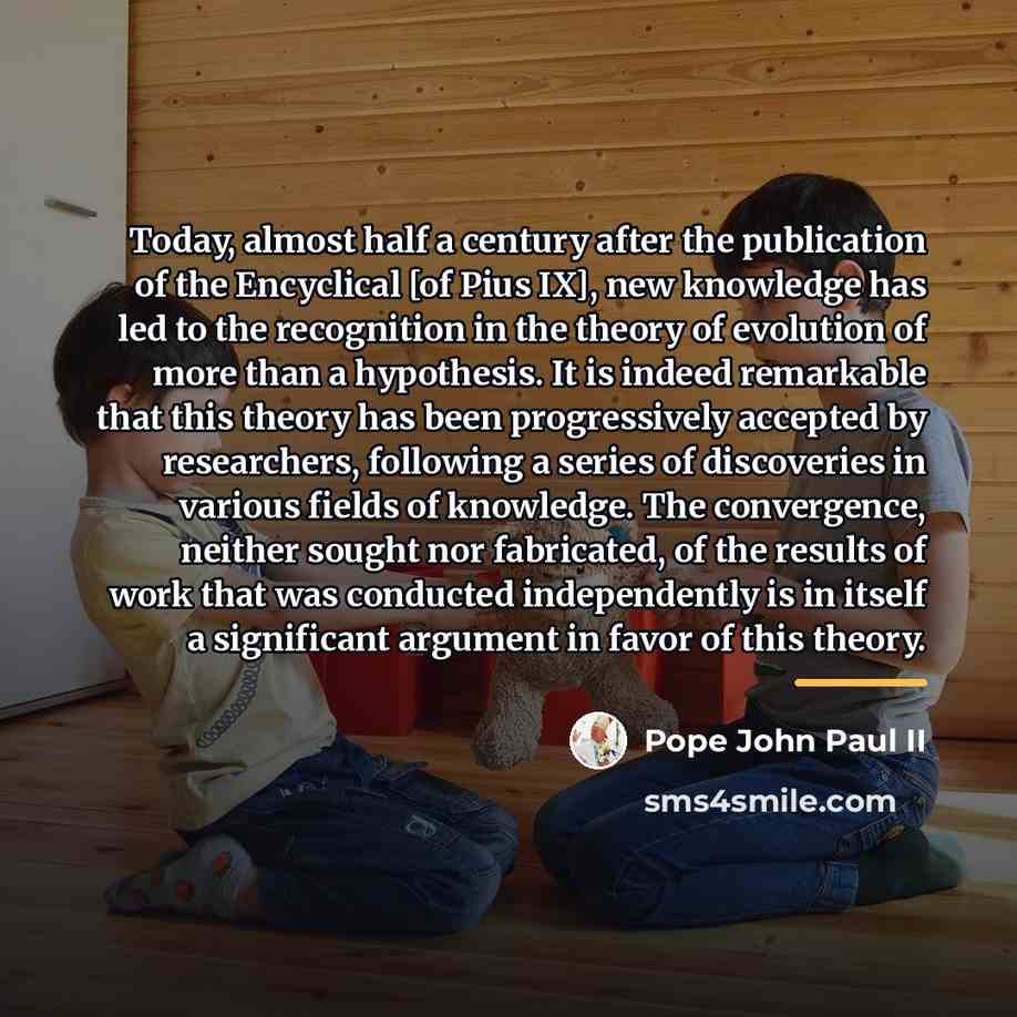 “Today, almost half a century after the publication of the…” quote by Pope John Paul II