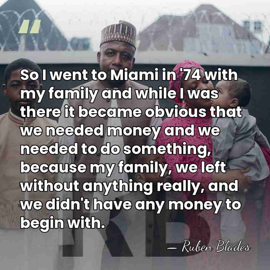 So I went to Miami in '74 with my family and while&hellip; - Ruben Blades