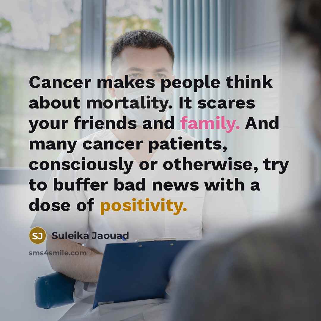 “Cancer makes people think about mortality. It scares your friends…” quote by Suleika Jaouad