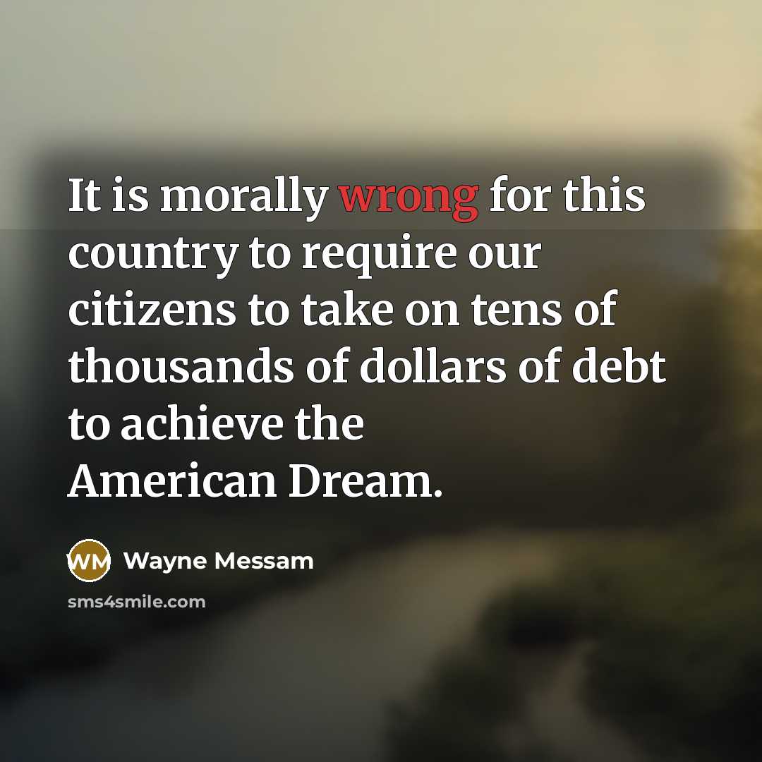 “It is morally wrong for this country to require our…” quote by Wayne Messam