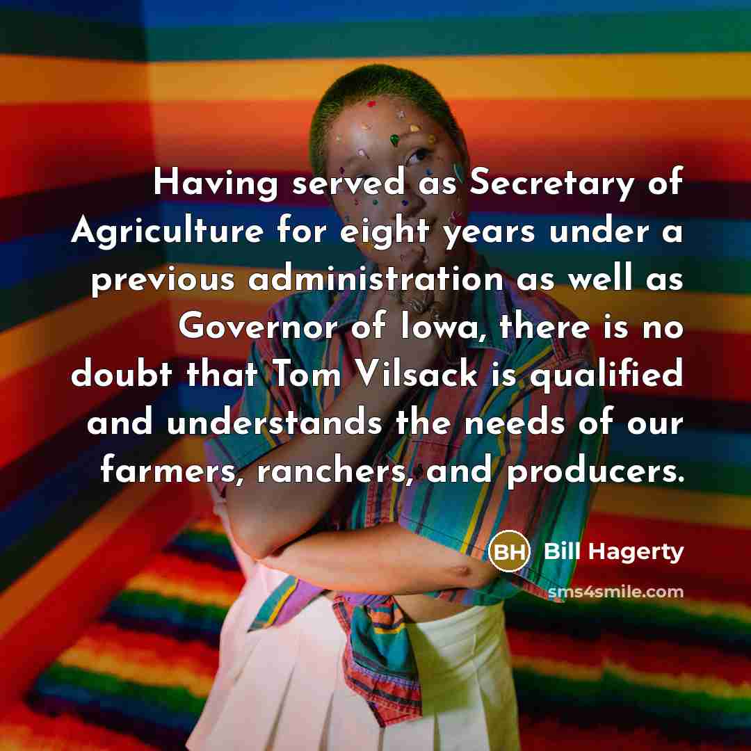 “Having served as Secretary of Agriculture for eight years under…” quote by Bill Hagerty