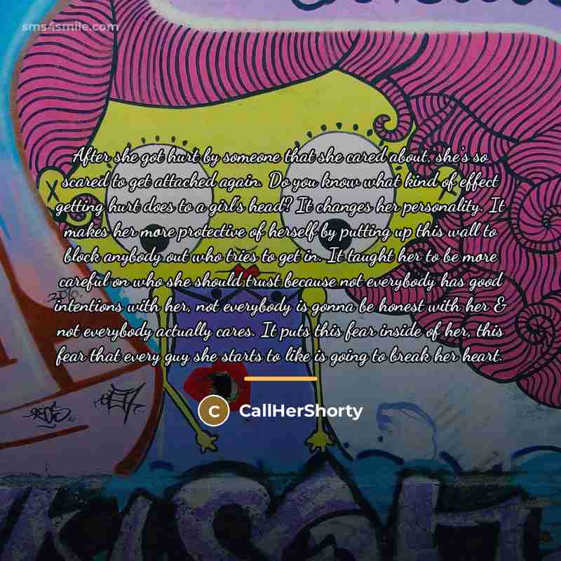 “After she got hurt by someone that she cared about,…” quote by CallHerShorty