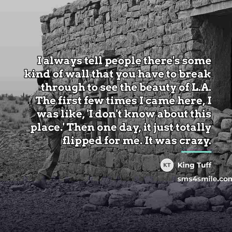 “I always tell people there's some kind of wall that…” quote by King Tuff