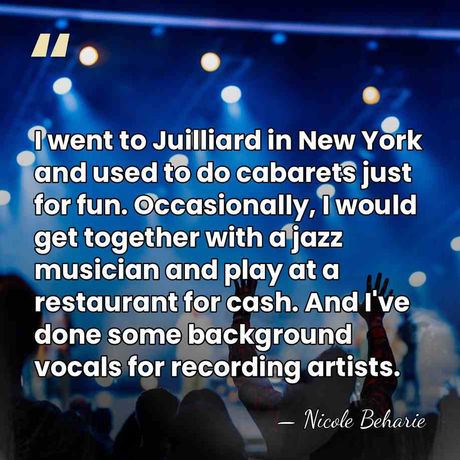 I went to Juilliard in New York and used to do cabarets&hellip; - Nicole Beharie