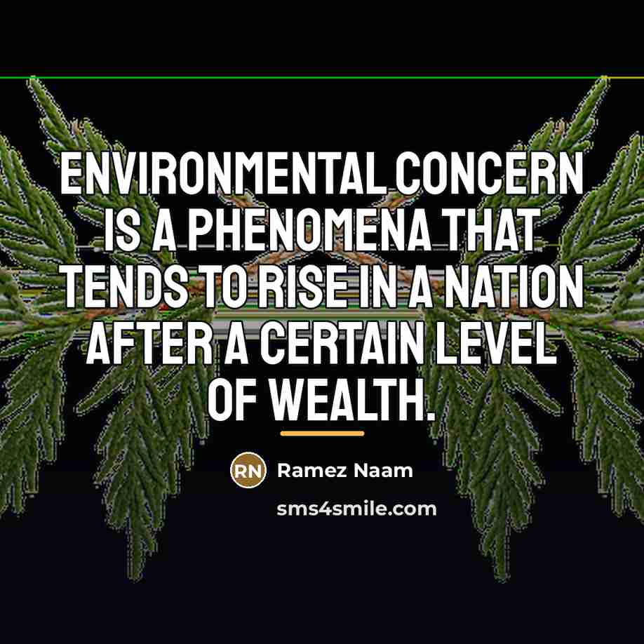 “Environmental concern is a phenomena that tends to rise in…” quote by Ramez Naam