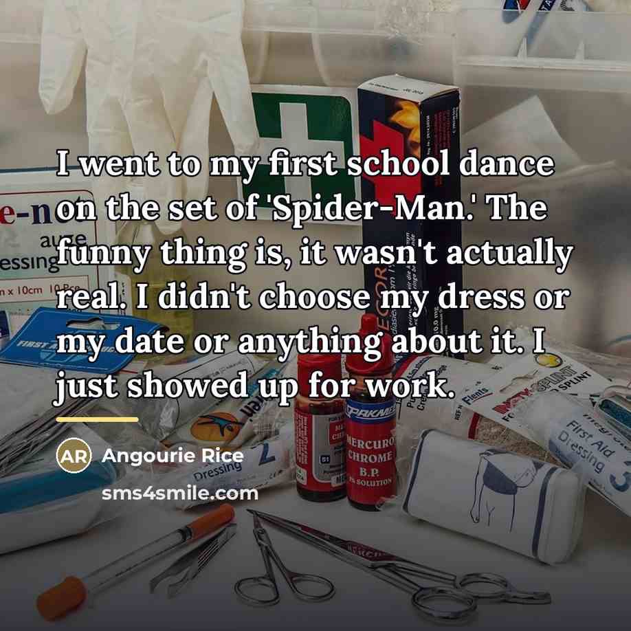 “I went to my first school dance on the set…” quote by Angourie Rice