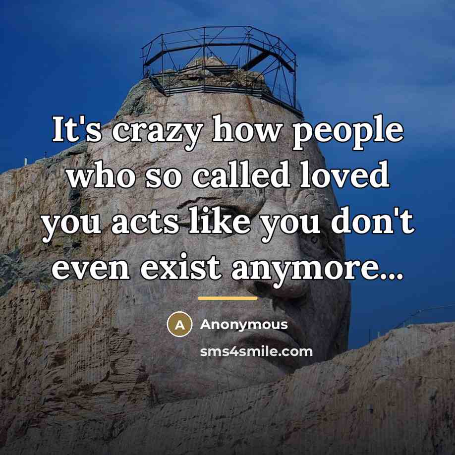“It's crazy how people who so called loved you acts…” quote by Anonymous