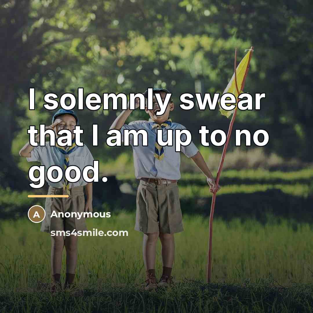 “I solemnly swear that I am up to no good.…” quote by Anonymous