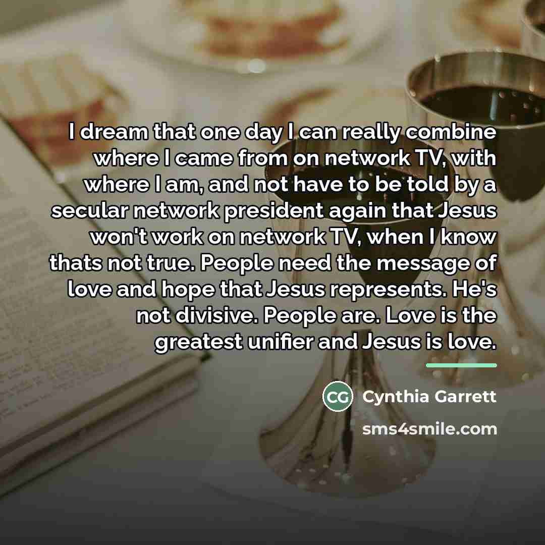 “I dream that one day I can really combine where…” quote by Cynthia Garrett