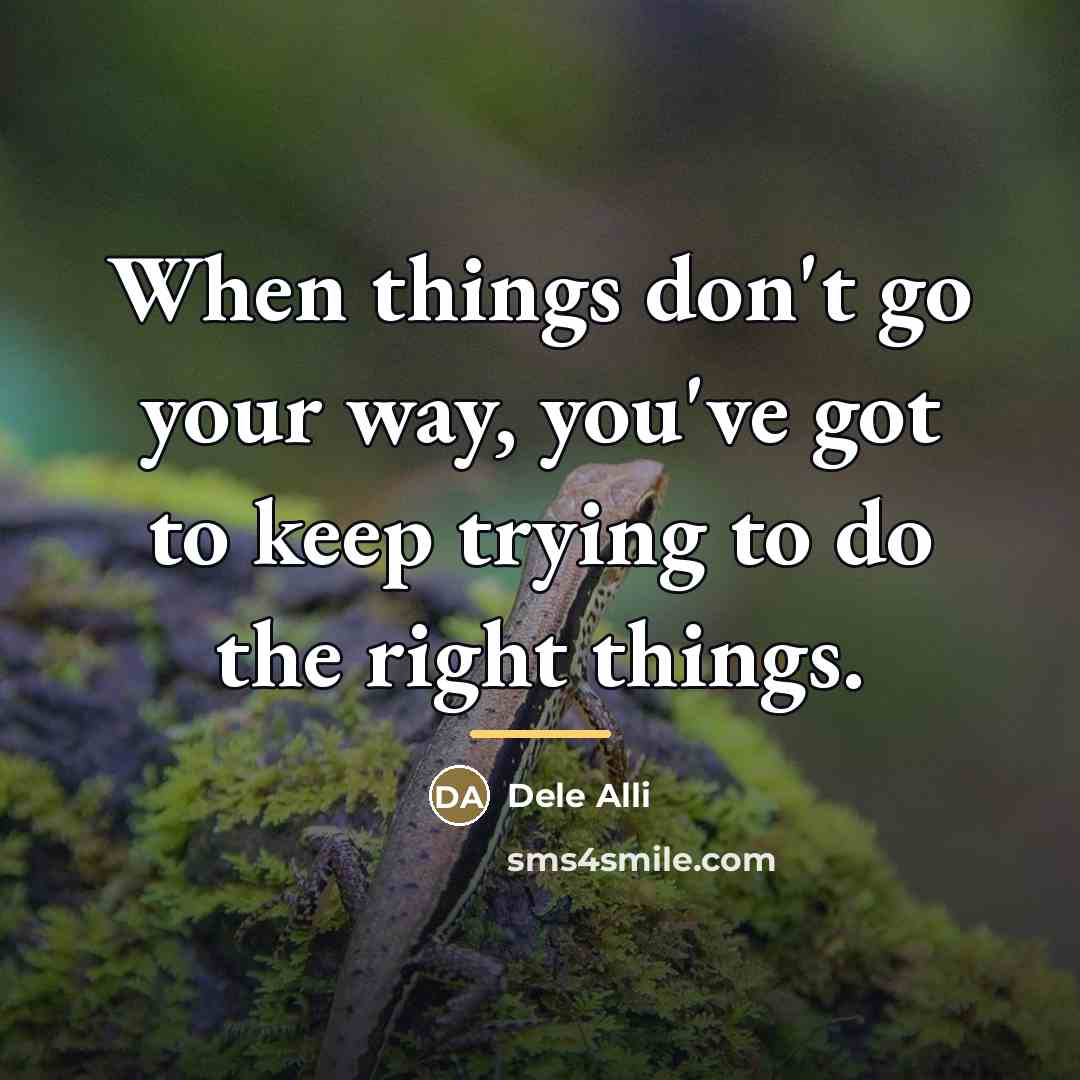 “When things don't go your way, you've got to keep…” quote by Dele Alli