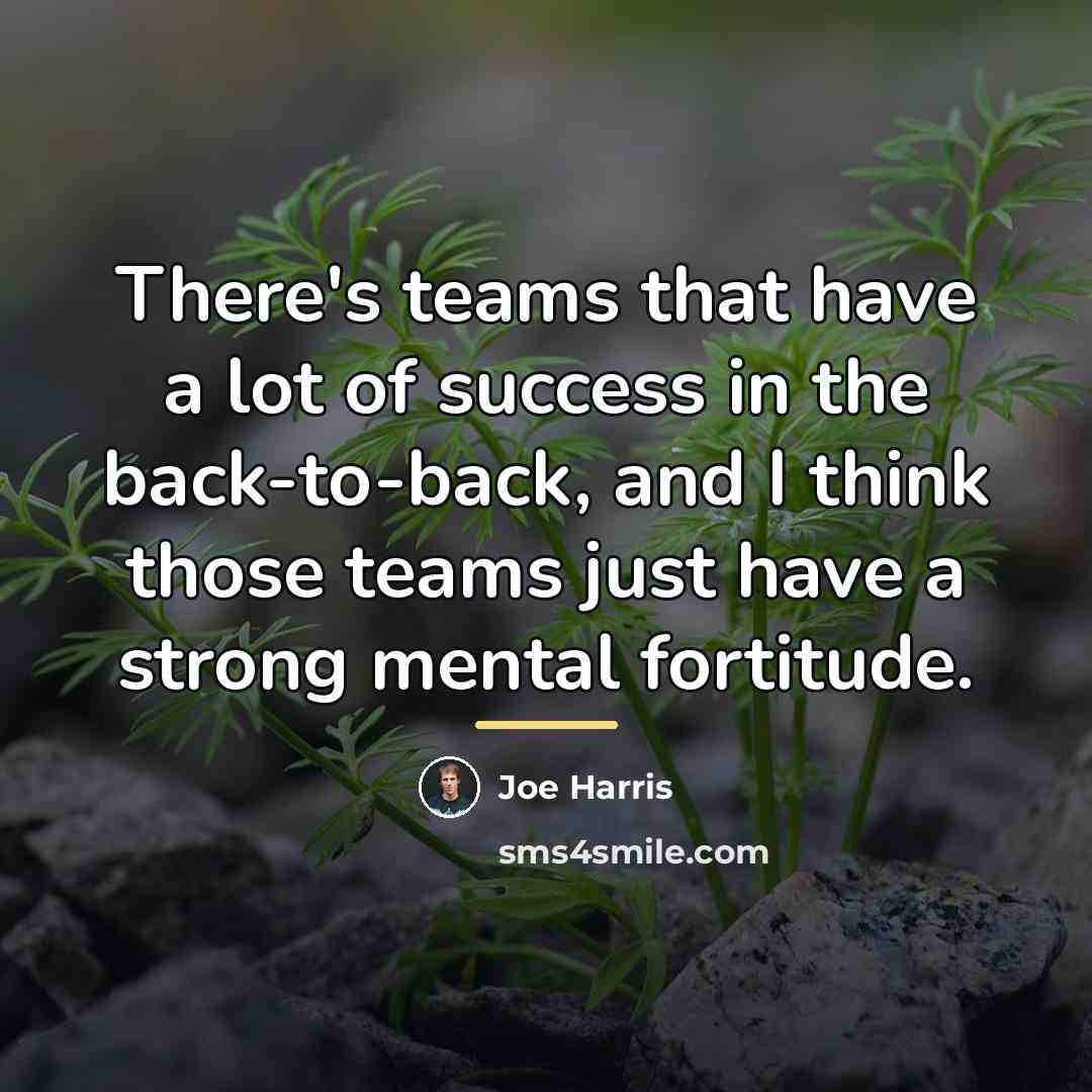 “There's teams that have a lot of success in the…” quote by Joe Harris