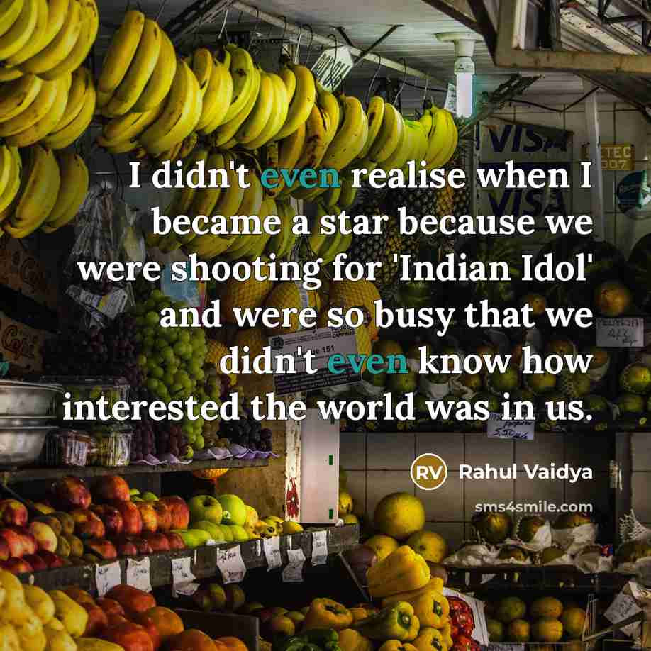 “I didn't even realise when I became a star because…” quote by Rahul Vaidya