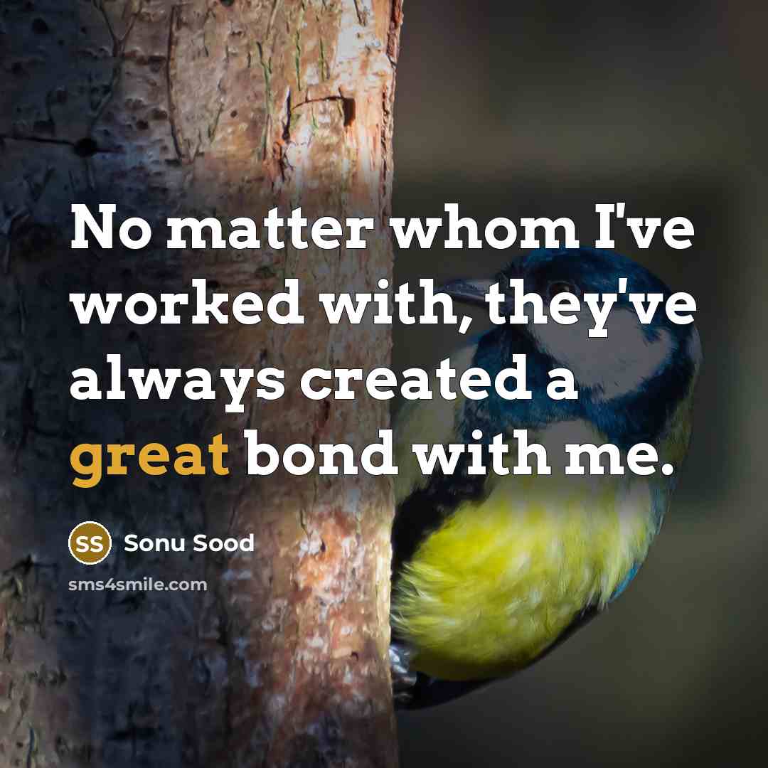 “No matter whom I've worked with, they've always created a…” quote by Sonu Sood