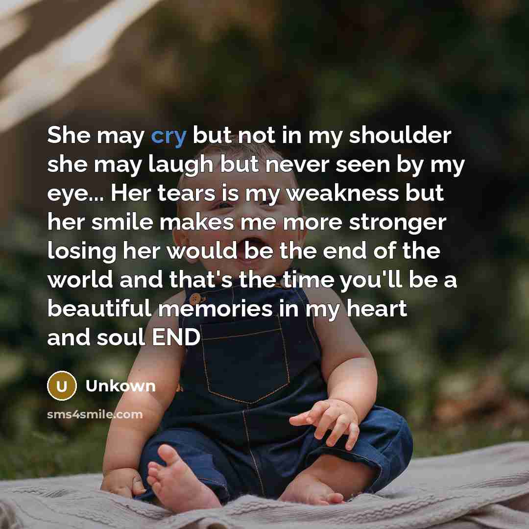 “She may cry but not in my shoulder she may…” quote by Unkown