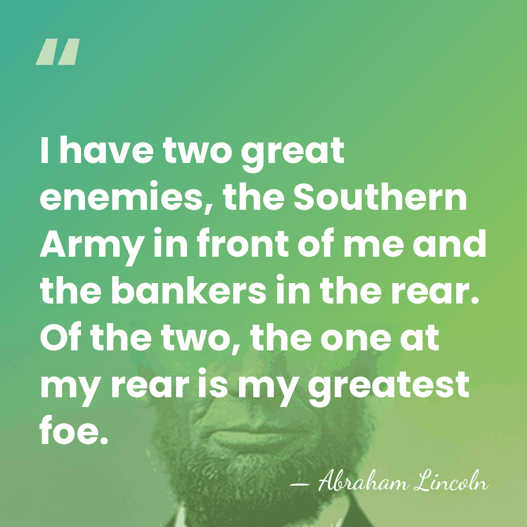 I have two great enemies, the Southern Army in front of me&hellip; - Abraham Lincoln
