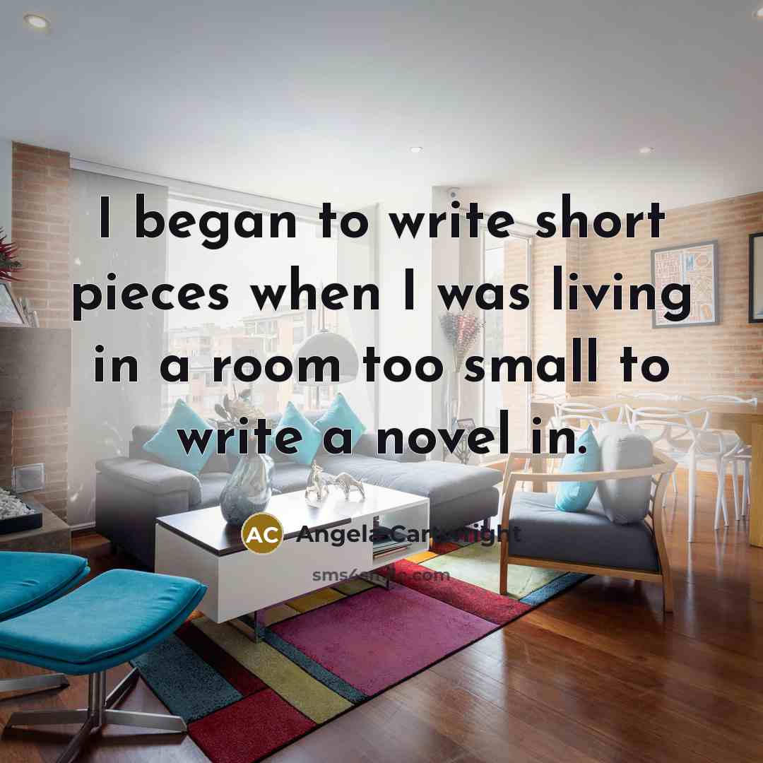“I began to write short pieces when I was living…” quote by Angela Cartwright