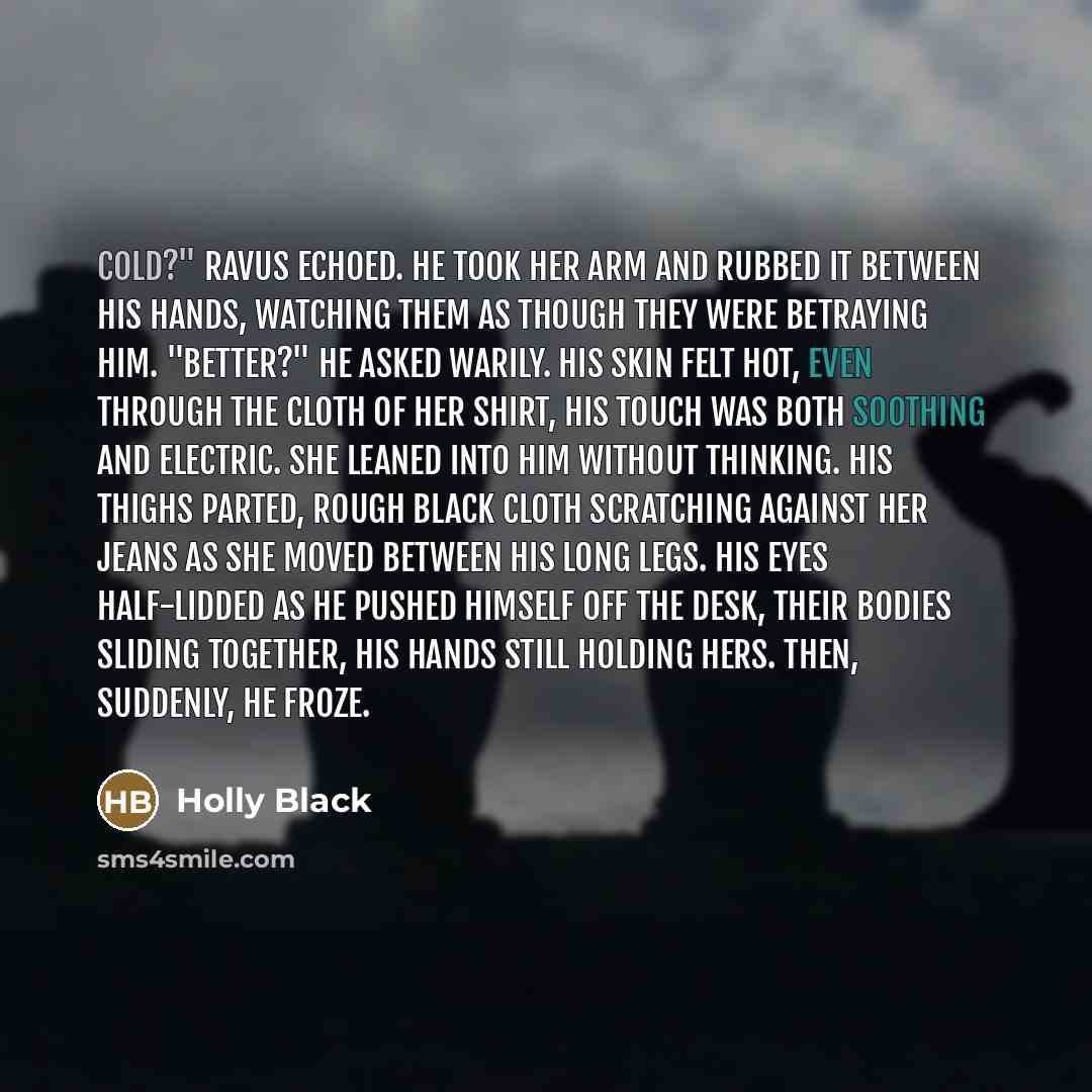 “Cold?" Ravus echoed. He took her arm and rubbed it…” quote by Holly Black