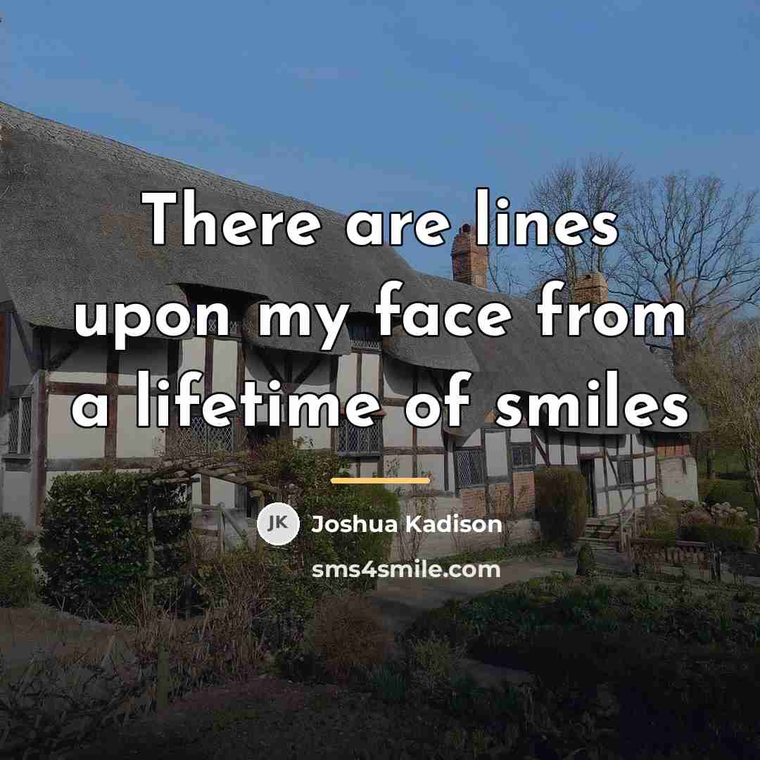 “There are lines upon my face from a lifetime of…” quote by Joshua Kadison