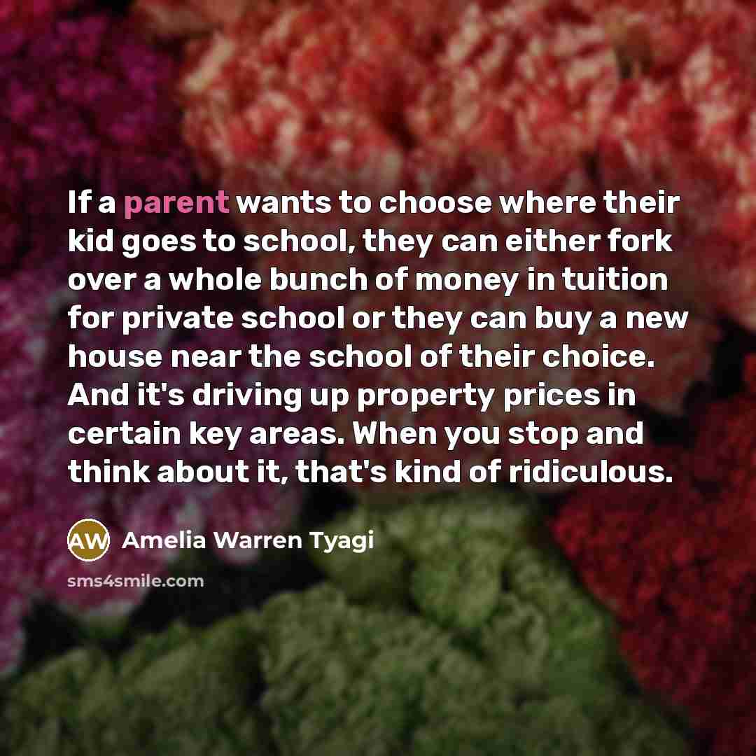 “If a parent wants to choose where their kid goes…” quote by Amelia Warren Tyagi