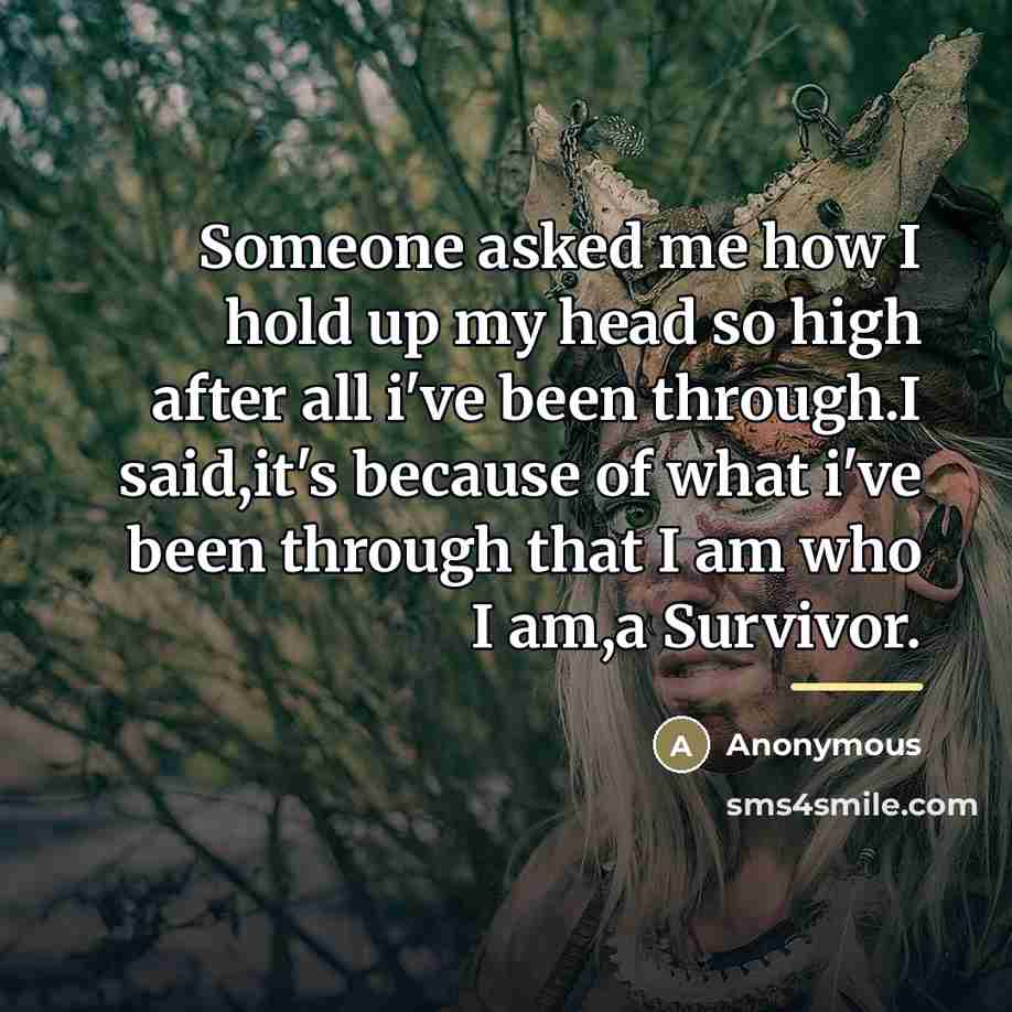 “Someone asked me how I hold up my head so…” quote by Anonymous