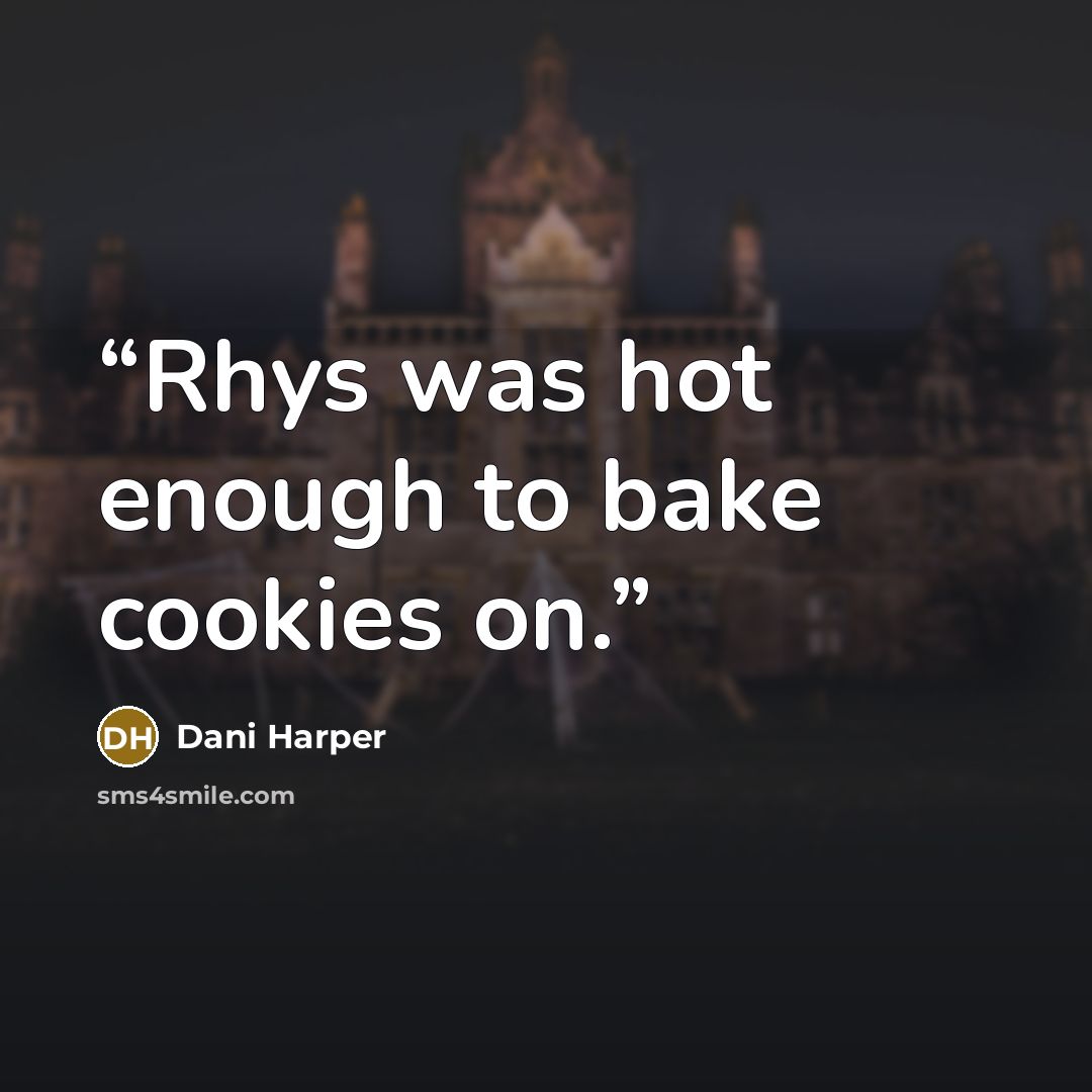 “Rhys was hot enough to bake cookies on.” quote by Dani Harper