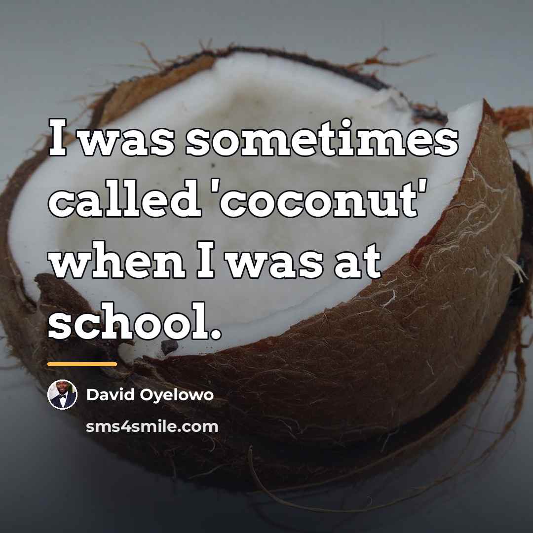 “I was sometimes called 'coconut' when I was at school.…” quote by David Oyelowo