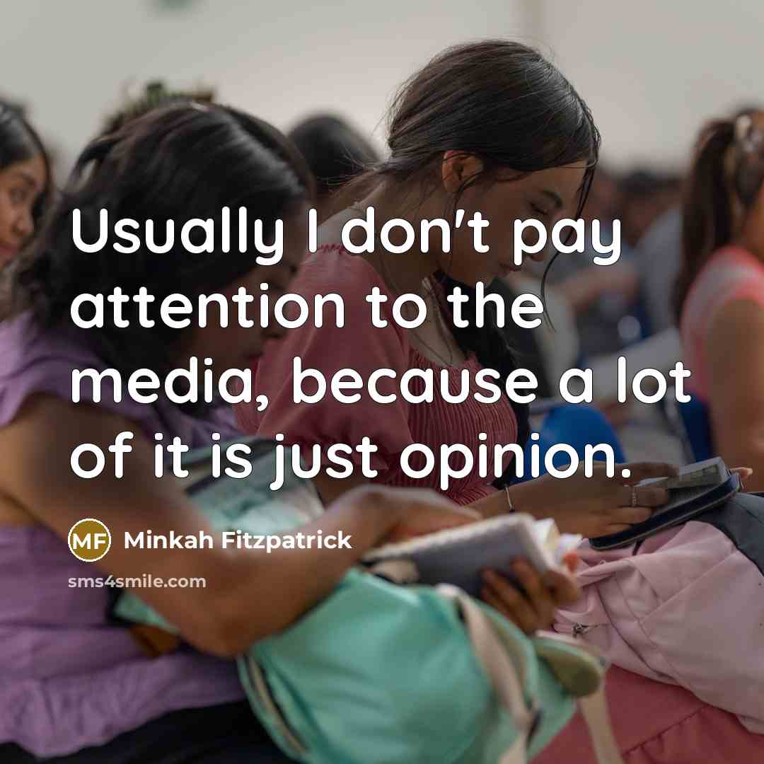 “Usually I don't pay attention to the media, because a…” quote by Minkah Fitzpatrick