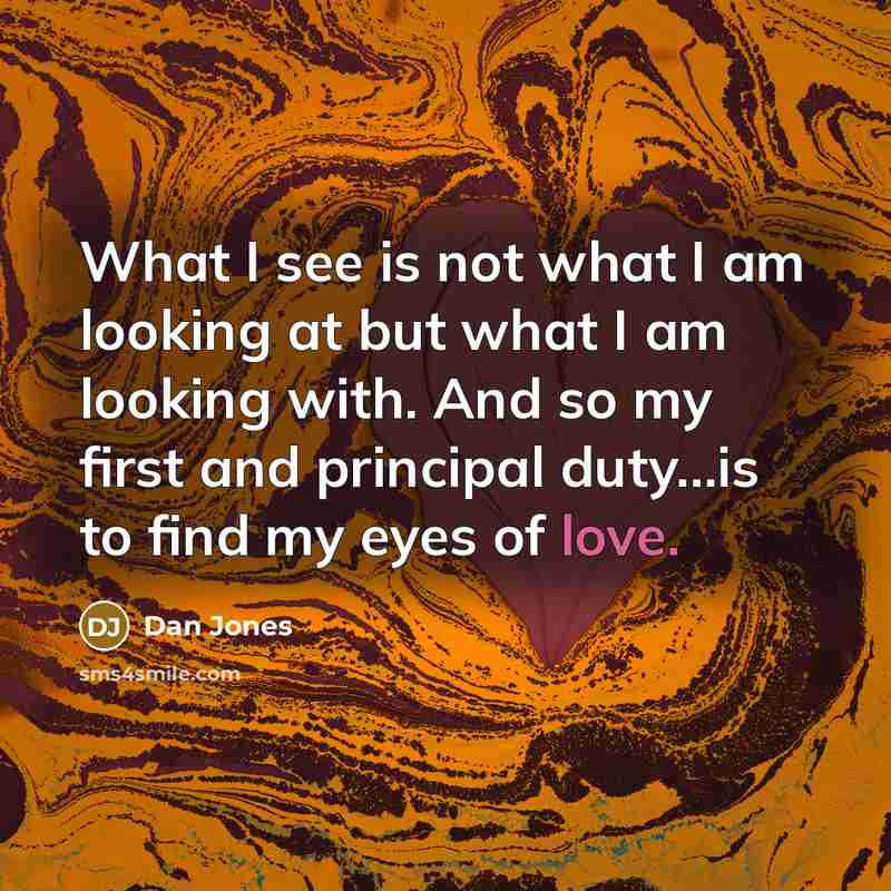 “What I see is not what I am looking at…” quote by Dan Jones