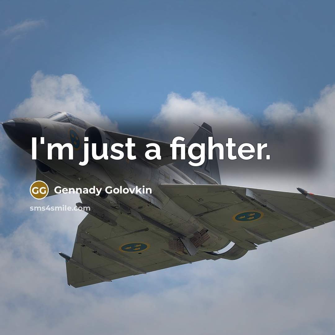 “I'm just a fighter.…” quote by Gennady Golovkin
